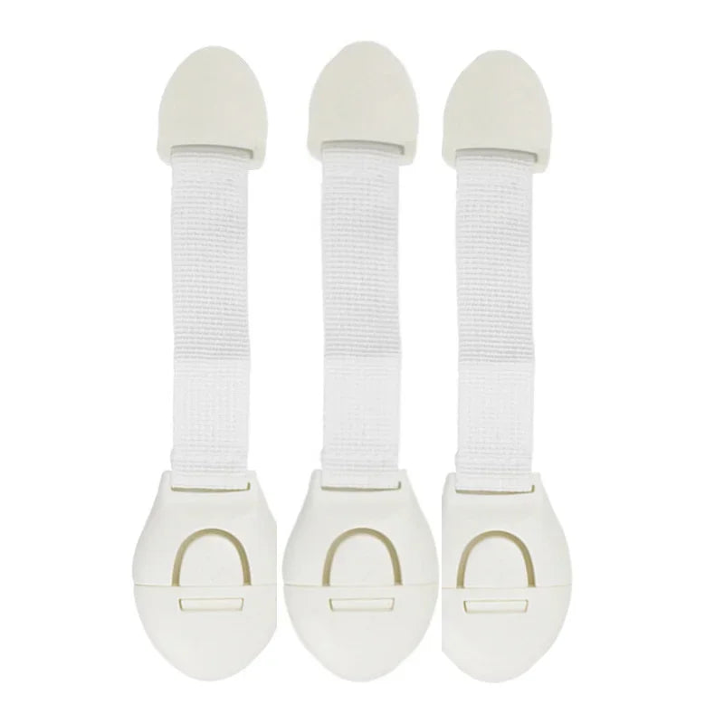 3pcs Coffee Black White Baby Safety Lock Child Toddler Cabinet Drawer Refridgerator Lock for Kids Protection Straps Locks