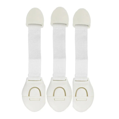 3pcs Coffee Black White Baby Safety Lock Child Toddler Cabinet Drawer Refridgerator Lock for Kids Protection Straps Locks
