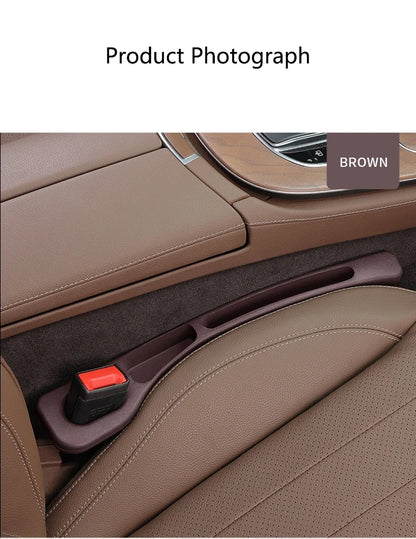 2pcs Car Seat Gap Filler Organizer Waterproof Car Seat Gap Plug Strip with 2 Grooves Seat Gap Storage Auto Interior Accessories