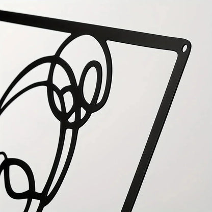 Metal Wall Art 3pcs Abstract Line Drawing Decor for Kitchen Bathroom Living Room and Living Room Wall Decor Metal Wall Hanging