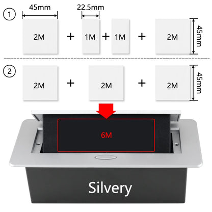 Hidden Desktop Pop-Up Socket DIY Multifunctional USB Type-C Outlet For Meeting Room Office Electrical Switch Countertops Plug