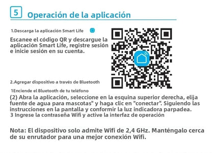 AQHH App Control Cat Water Fountain Wireless Pump Pet Water Fountain Inside Automatic Smart Fountain fuente de agua para gato