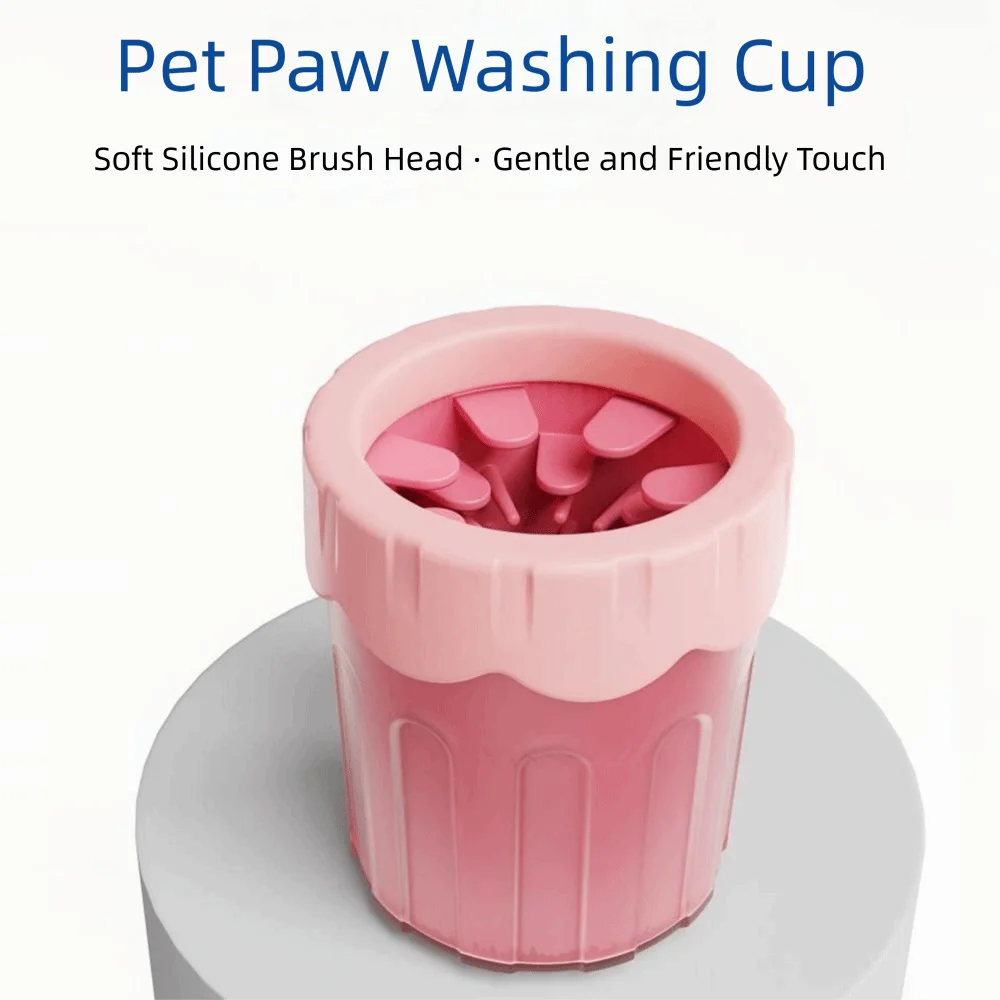 Soft Bristles Pet Paw Cleaner Reusable Mud Removal Dog Foot Washing Cup Detachable Portable Pet Feet Washer Daily Foot Care
