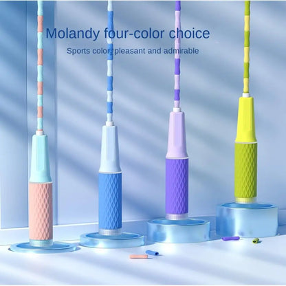 Strong Flexibility Skipping Rope Not Entangled Adjustable Soft Beaded Segmented Fitness Jump Rope Unisex Environment Protection