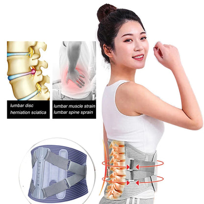 Back Brace for Men and Women, Lumbar Support Belt for Sciatica,Herniated Disc, Scoliosis Back Pain Relief,with Adjustable Straps