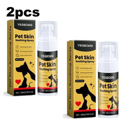 50ml Pet Skin Care Spray New Effectively Relieves Pet Skin Discomfort Spray Pet External Care Spray 1/2pcs ﻿