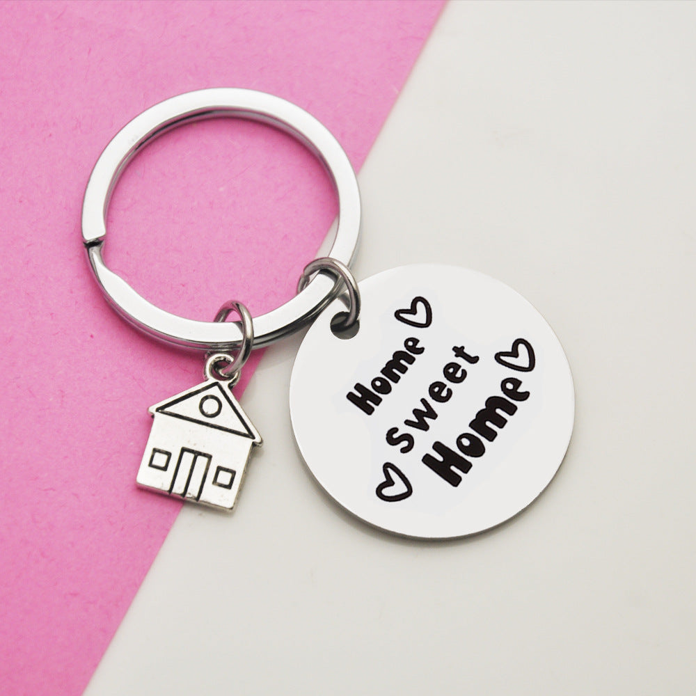 2025 Stainless Steel New Home Keychain Couples First Home Sweet Home Gift Couple New House Keychain Housewarming Gift