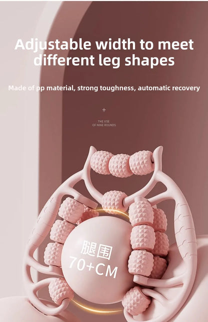 18 Rounds Massage Roller of Circular Leg Slimming Leg Massager Muscle Stretching Equipment Circular Leg Clamp