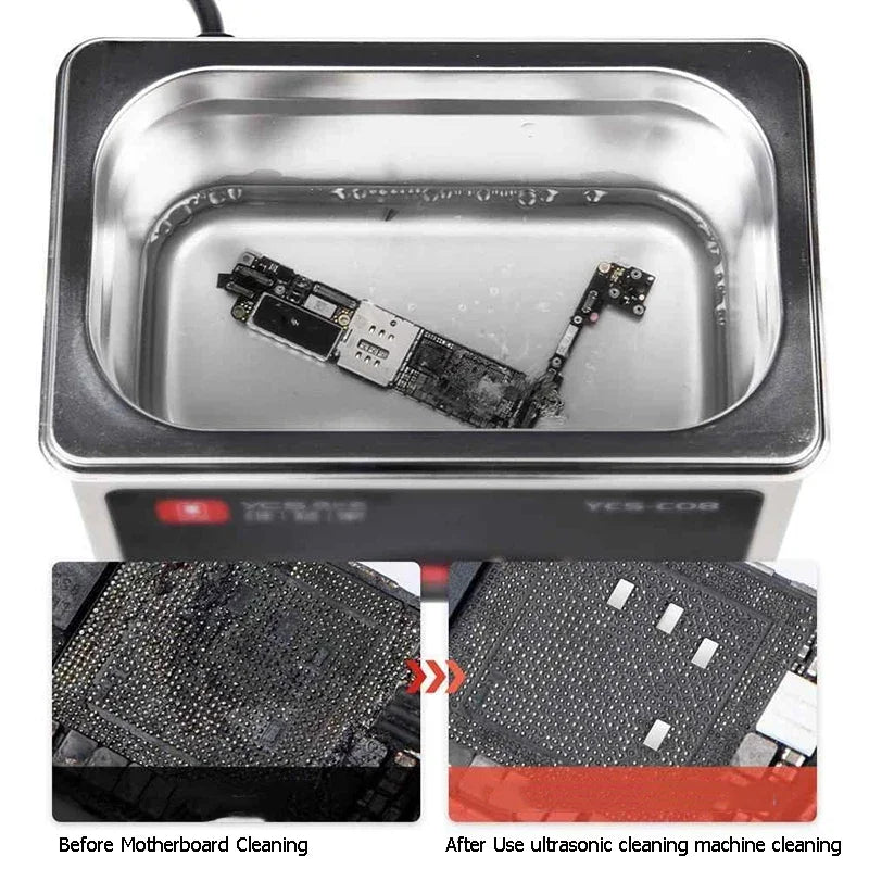 YCS YCS-C08 Ultrasonic Cleaning Machine Mobile Phone Accessories Cleaning Machine Portable Ultrasonic Cleaner