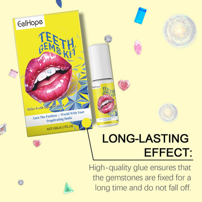 Eelhope Dental Diamond Decoration Set Teeth Fashion Beauty Decoration Diamond Lights up Personality Shining Dental Diamond