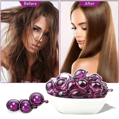 Hair Vitamin Capsule Keratin Oil Fast Restore Soft Smooth Shiny Hair Care Nourish Repair Hair Damaged Splitting Treatment Produc