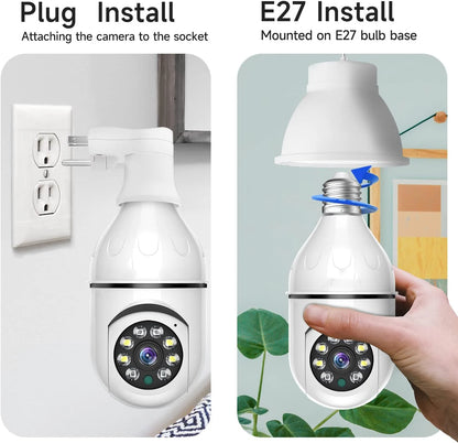 Smart Home 2.4G E27 Bulb Wifi Surveillance Camera 1080P HD Night Security Video Surveillance Supprt Two Way Audio Mobile Motion