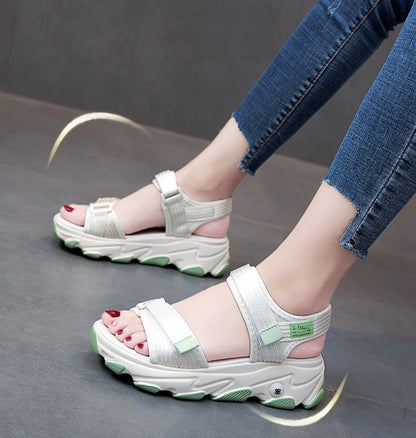 Sandals Women Shoes 2025 New Summer Sports Daddy Fashion Casual Platform Non-slip Non-Slip Peep Toe Beach Sandalias