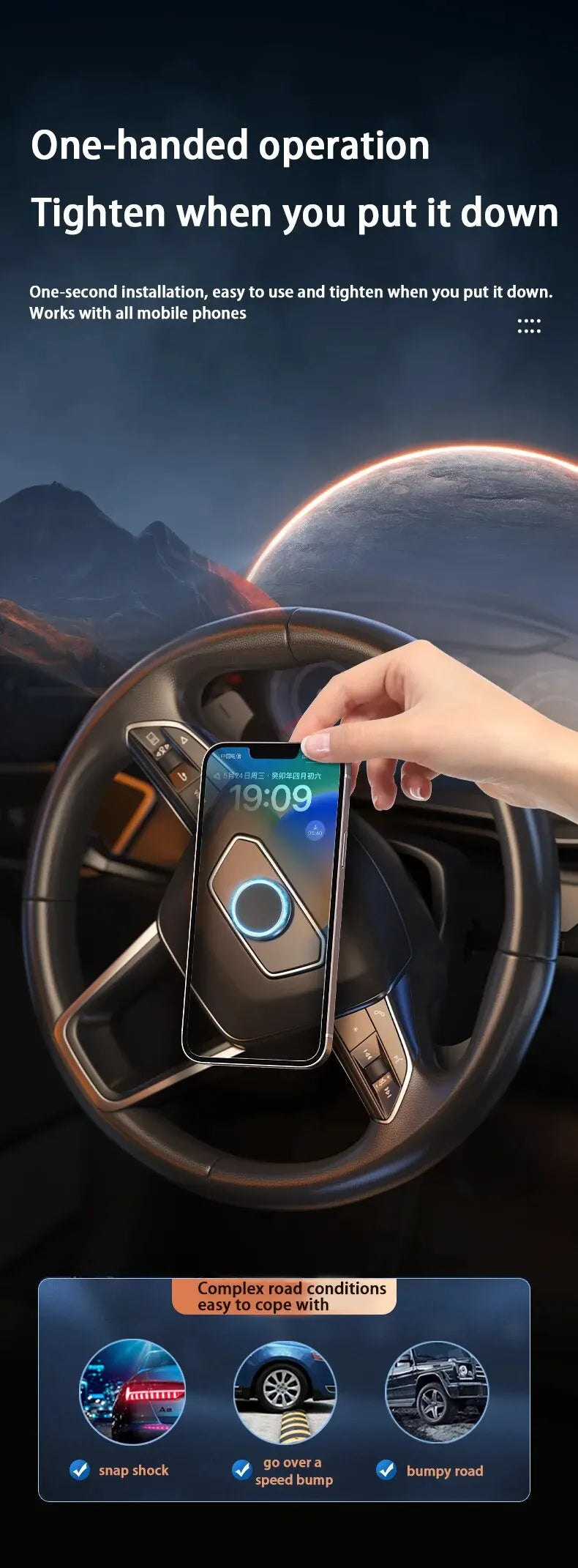 NEW Magnetic Car Phone Holder Mount Without Gravity Mobile Cell GPS Magnet Suction Support In Car Bracket Stand for All Phones