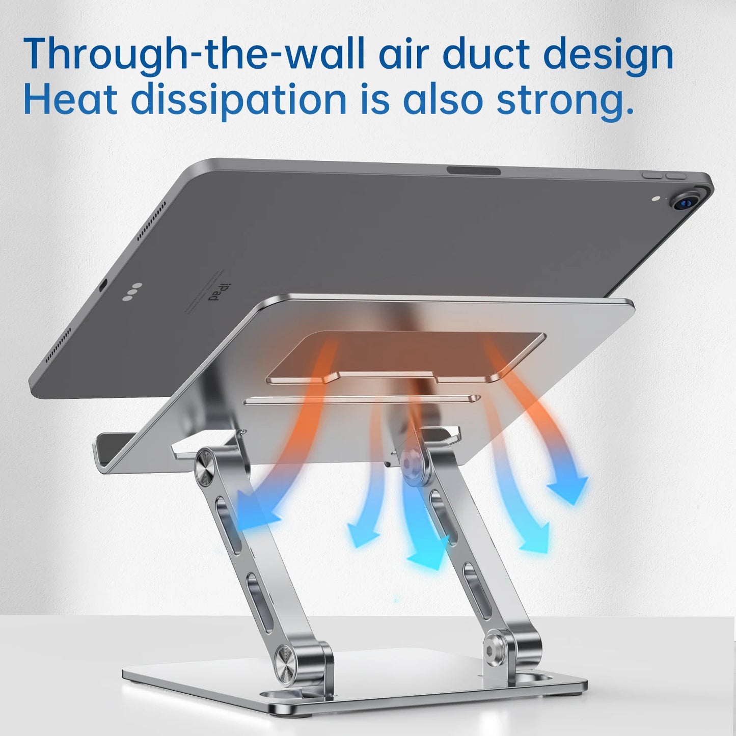 Tablet Stand, Swivel Tablet Stand with 360 Rotating Base, Adjustable Tablet Holder for Drawing, Compatible with iPad Pro/Air/Min