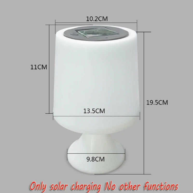 Smart Solar Table Lamp LED White Night Lights for Indoor Desk Outdoor Garden Household - Solar Powered Reading Light