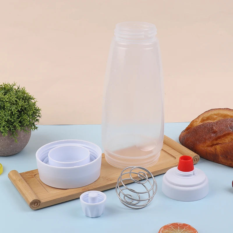 Pancake Batter Bottle Battler Mixer With Blender Ball Wire Whisk For Restaurant Baking Pancakes Cupcakes Muffins Crepes And More