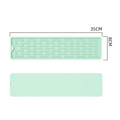 Silicone Countertop Mat Anti Slip Sink Tray Dinnerware Mat Organizer Kitchenware Protection Mat Storage Rack Kitchen Accessories