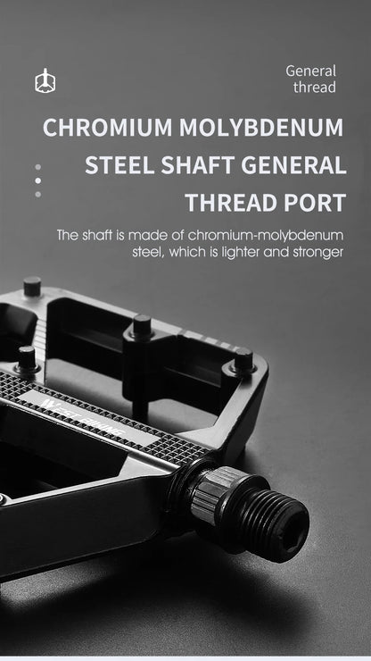 WEST BIKING DU Bearing Bicycle Pedal Anti-slip Cycling Pedal Ultralight Aluminum Alloy MTB Road Bike Pedal Bike Accessories