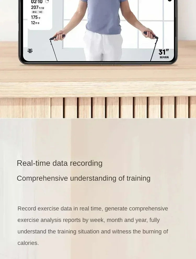 Mi Home Smart Jump Rope Counter, Xiaomi Jump Rope Thread with Fit App Adjustable Calorie Calculation for Sports and Fitness