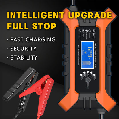 Car Battery Charger 12V 10A 24V 5A Automotive Digital Display Detection Pulse Repair Car Chargers Motorcycle Car Accesorries