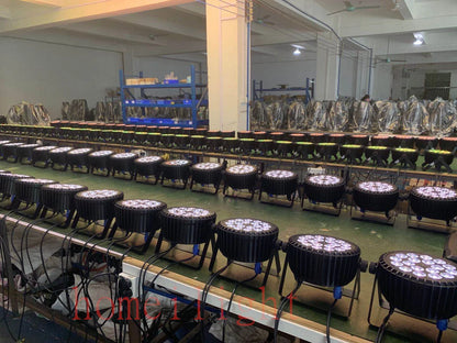 LED Par Can Wash ,Par Light ,Up Lights 18*18W RGBWAUV 6 in 1 LED Flat Luces Par Light  for Wedding ,Party ,DJ