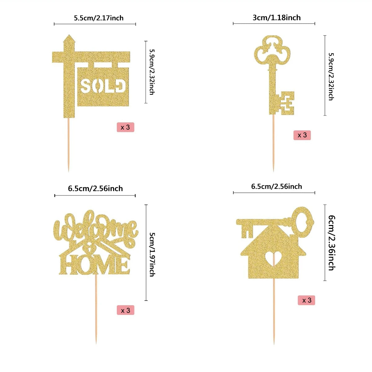 1 set Home Sweet Home cake decoration, housewarming party welcome home cake topper