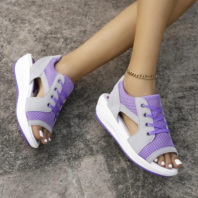 Women Sandals New Lady Platform Chunky Sandals Comfortable Women's Sandals Open Toe Casual Summer Sports Shoes Plus Size 43