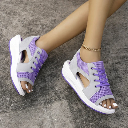 Women Sandals New Lady Platform Chunky Sandals Comfortable Women's Sandals Open Toe Casual Summer Sports Shoes Plus Size 43