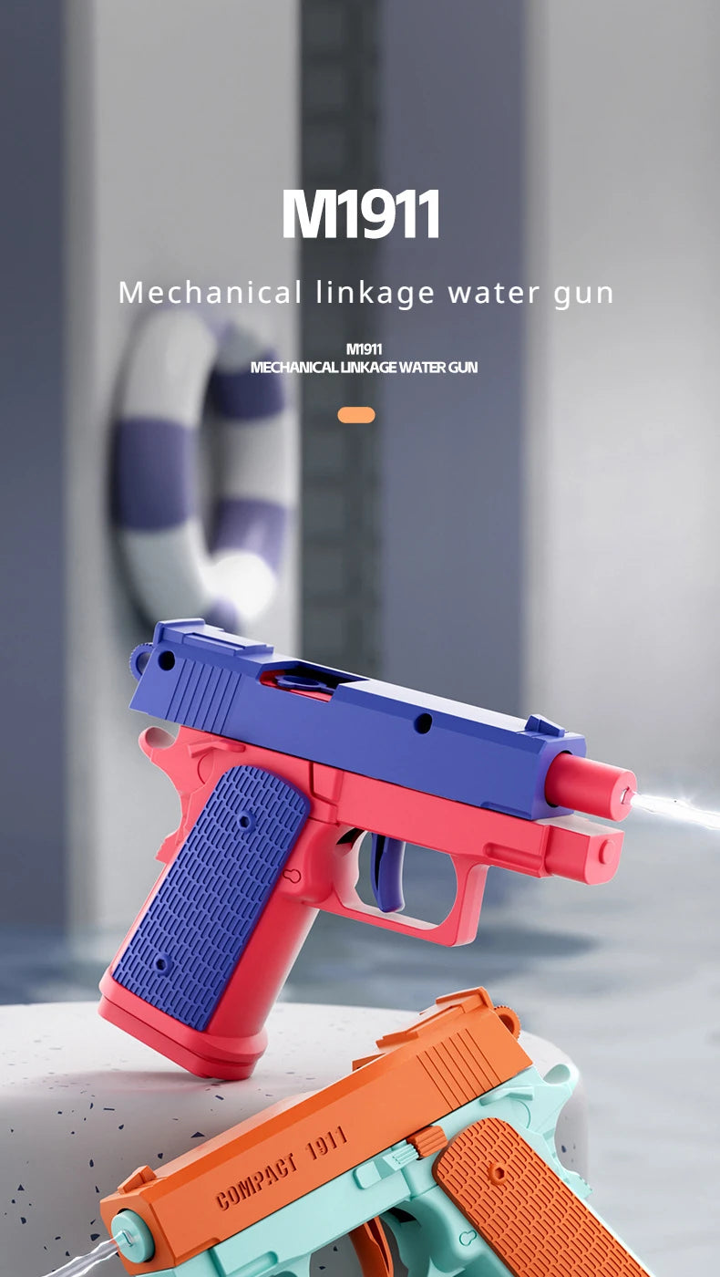 water gun 1911 shape Play Water Water Gun Manual operation running fire water gun Outdoor Water Children Festival birthday Gift