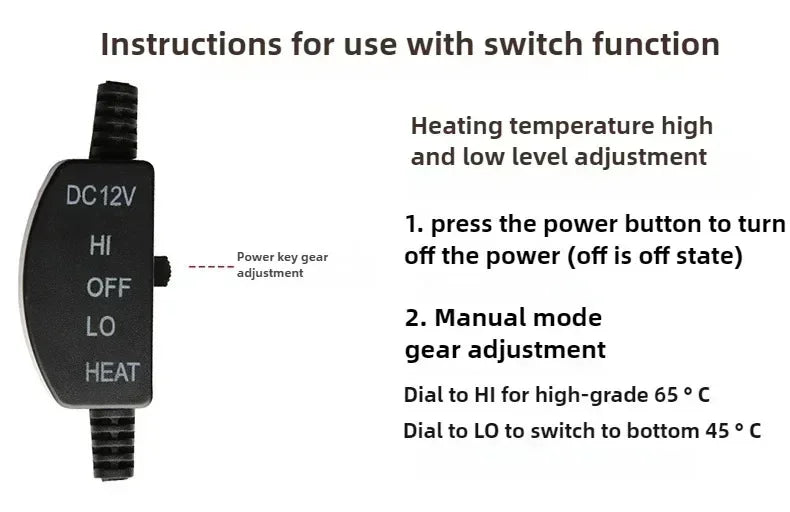 Heated Car Seat Cover Car Heating Cushion Winter Heated Seats Car Seat Warmer 12V Seat Cushion For Back And Seat