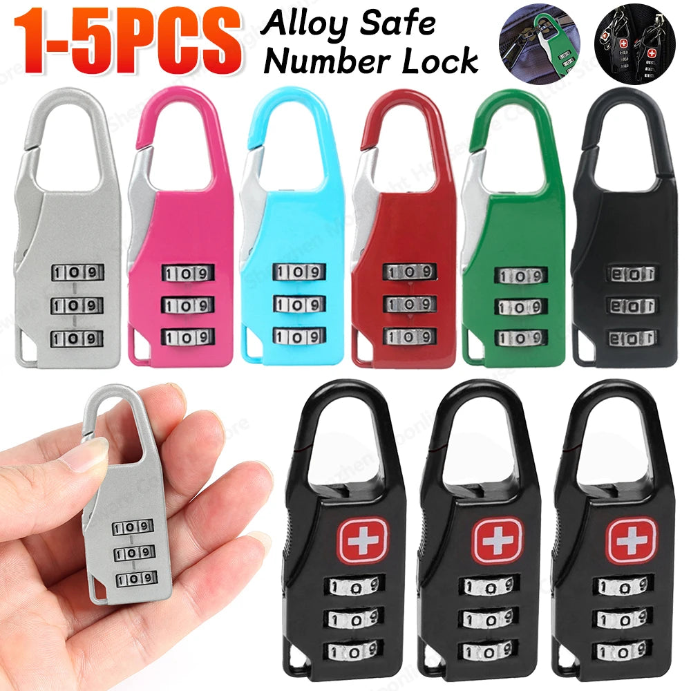3 Digit Number Combination Pad Lock Padlock Outdoor Waterproof Lock Suitcase Luggage Security Coded Lock Zinc Alloy Code Lock