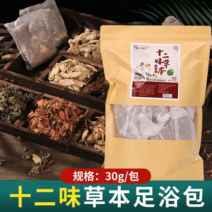 Super Big Bag 12 Flavors Foot Soaking Bag Mugwort Leaf Safflower Motherwort Foot Bath Care Mugwort Foot Soaking Medicine Bag