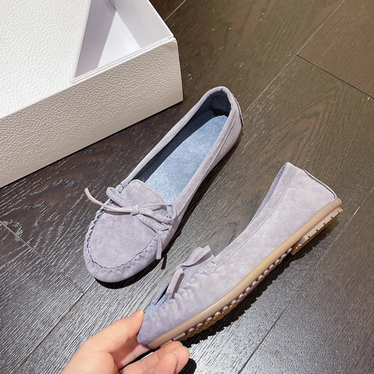 Woman Trend Fashion Casual Lofers Women's Flat Shoes Ladies Elegant Butterfly-Knot Comfortable Women Soft Classic Office Shoes