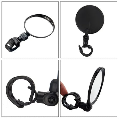 Motorcycles Rearview Mirror Side Mirror For Safety View Turning Left Right Mirror Adjustable Mini Autocycle Rear View