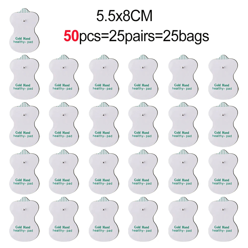 TENS Unit Pads Reusable Latex-Free Replacement Pads with Upgraded Sticky Electrode Pads Gel and Non-Irritating Patches