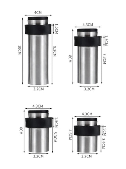 Rubber Door Stopper Stainless Steel Door Protective Pad Wall Protector Door Stop Anti-collision Door Holder Door Stops Hardware