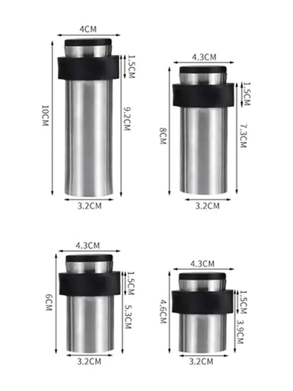 Rubber Door Stopper Stainless Steel Door Protective Pad Wall Protector Door Stop Anti-collision Door Holder Door Stops Hardware