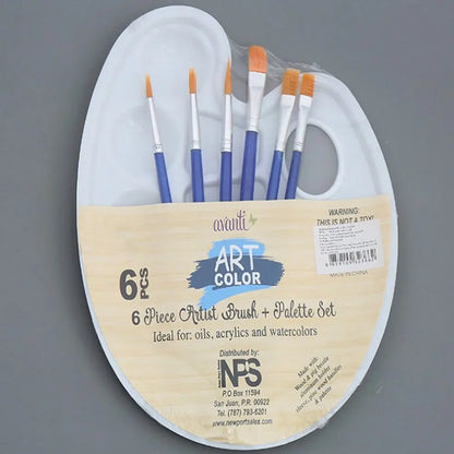 Gouache Brush Drawing Coloring Artist Art Painting Supplies Oil Painting Palette Art Oval Palette Brush Set Watercolor Tray