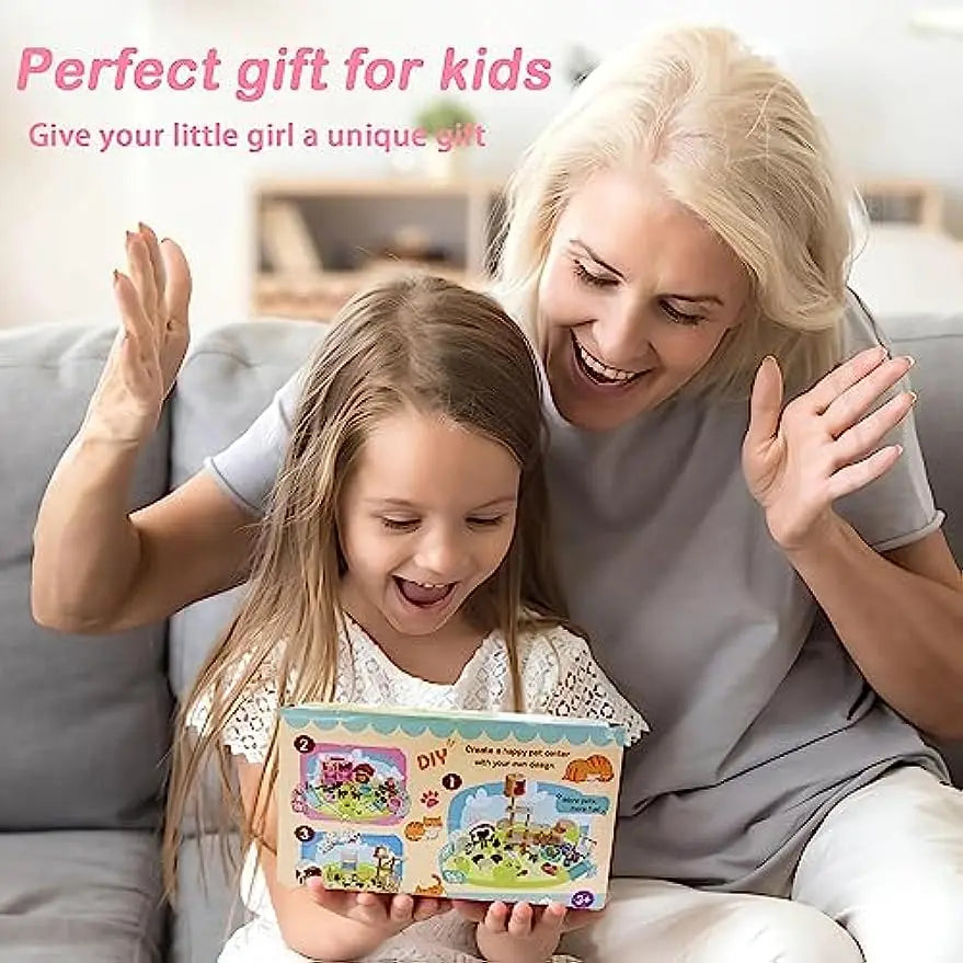 Children's Cat Toys Pretend Toys Cat Character Toy Set Children's Toys Interactive Cat Role Playing Realistic Cat Care Center