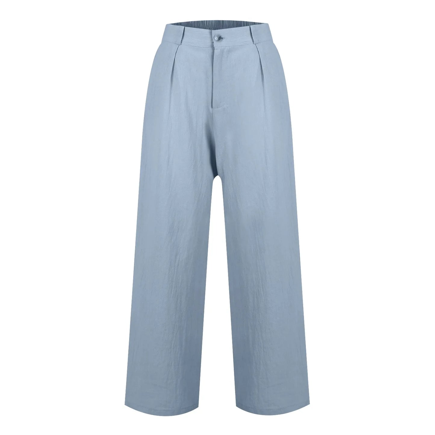 Womens Casual Wide Leg Pants High Waisted Button Down Straight Long Trousers Palazzo Pants Elegant Woman Flared Pants Youthful