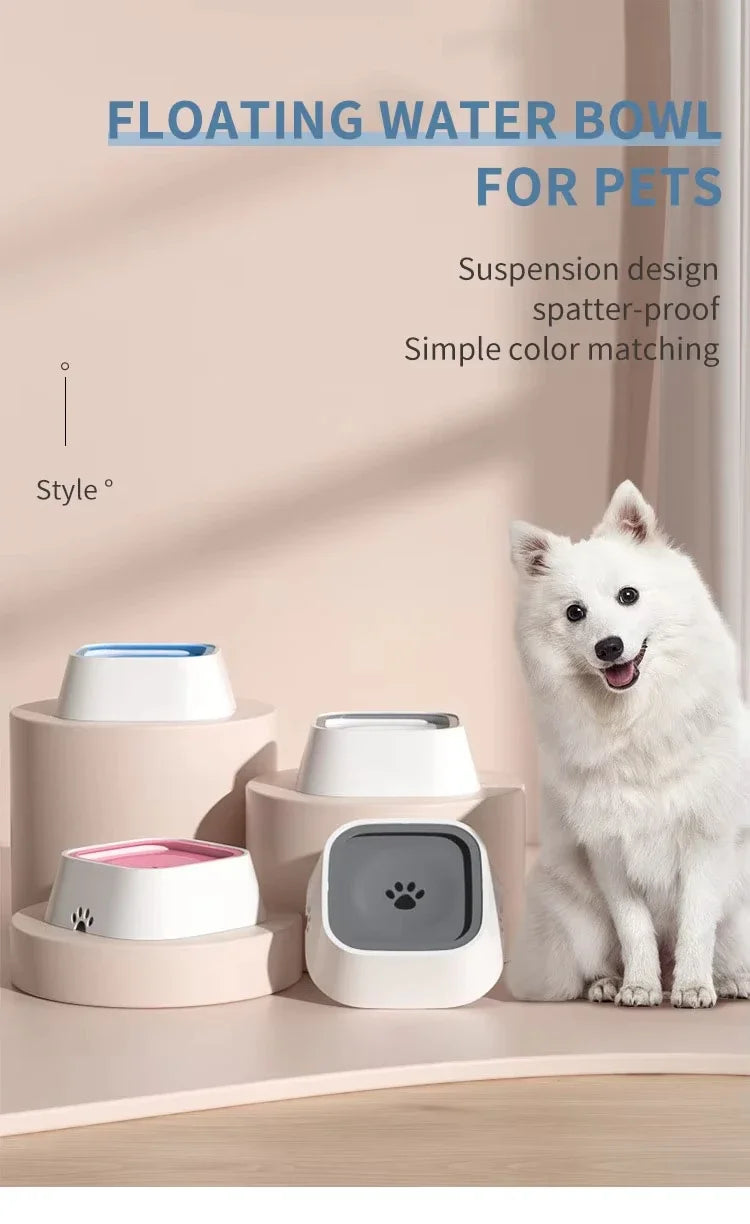 Dog Bowl No Spill, Pet Water Bowl No Drip Slow Water Feeder Cat Bowl, Pet Water Dispenser,Large Capacity Travel Water Bowl