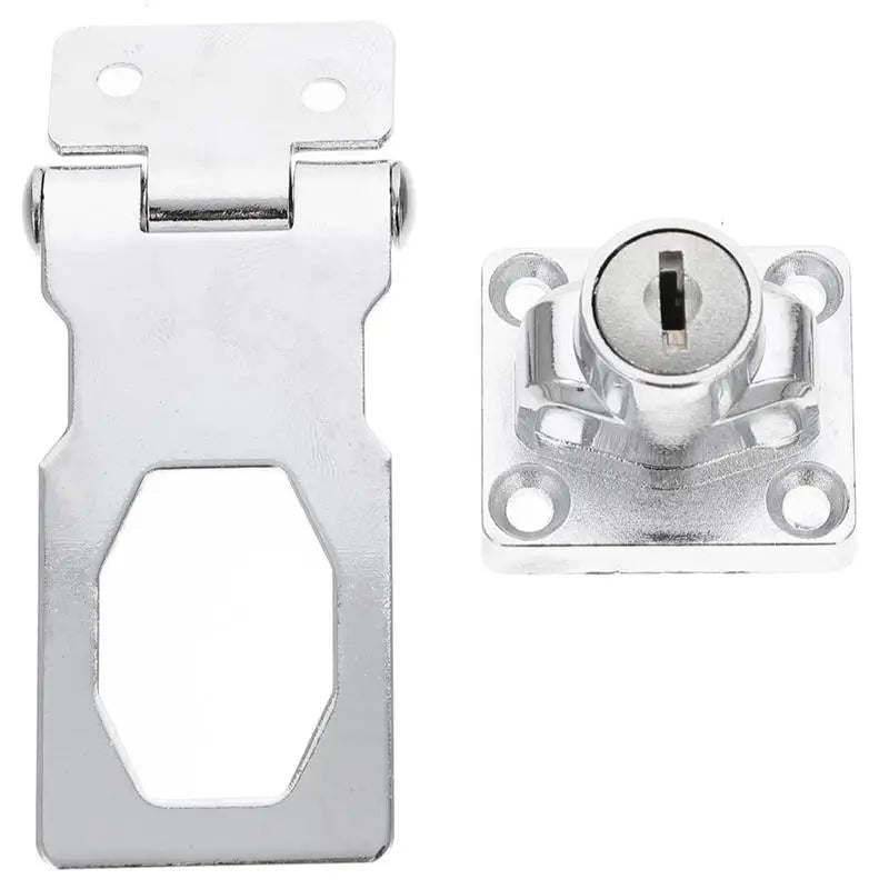 Cabinet Door Locks Stainless Steel Heavy Duty Hasp Locking Latch File Cupboard Drawer Showcase Cabinet Keyed Security