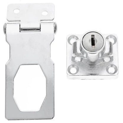 Cabinet Door Locks Stainless Steel Heavy Duty Hasp Locking Latch File Cupboard Drawer Showcase Cabinet Keyed Security