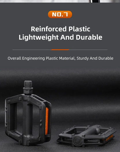 Bicycle Pedals Ultralight MTB Road Pedal Cycling Mountain Bike Accessories Foot Plat Anti-slip 9''16 Standard Universally Pedals