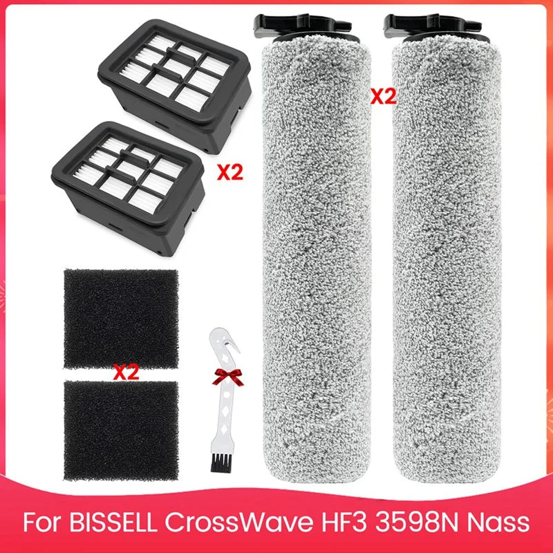Main Roller Brush Hepa Filter For BISSELL Crosswave HF3 3598N Nass Vacuum Cleaner Replacement Parts