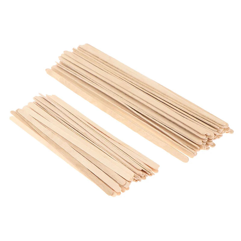50pcs Disposable Wooden Coffee Stirrers Hot Cold Drinking Stir Beverage Stir Sticks Biodegradable Utensils Bar Cafe or Home Use