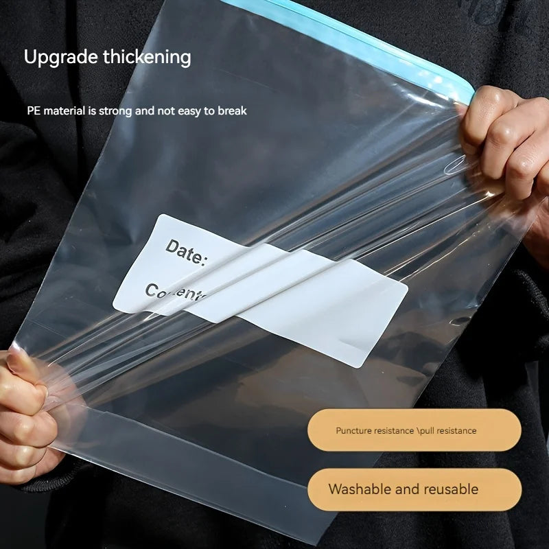 45pcs Ziplock Storage Bags-Leak-Proof,for Fruits,Vegetables, Grains & Meats | Ideal for Kitchen Organization & Food Preservation