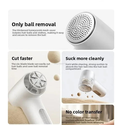 XIAOMI MIJIA Lint Remover 2,Fabric Shaver Clothes,180min Battery,6-Blade Strong Suction,USB Rechargeable,Fluff Pellet Removers