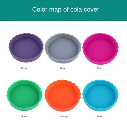 Silicone Soda Can Lid Reusable Can Stopper For Soda Beer Drinks Juice Drinks Beverage Leak-proof Soft Seal Silicone Can  Lid
